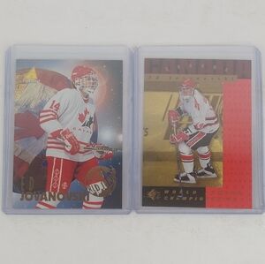 Ed Jovanoski Hockey Two Rookie Card Lot - Great Player For The Vancouver Canucks